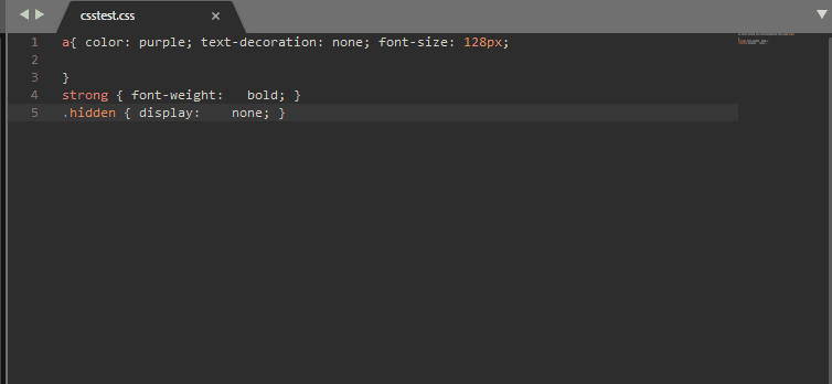Example of unformatted code