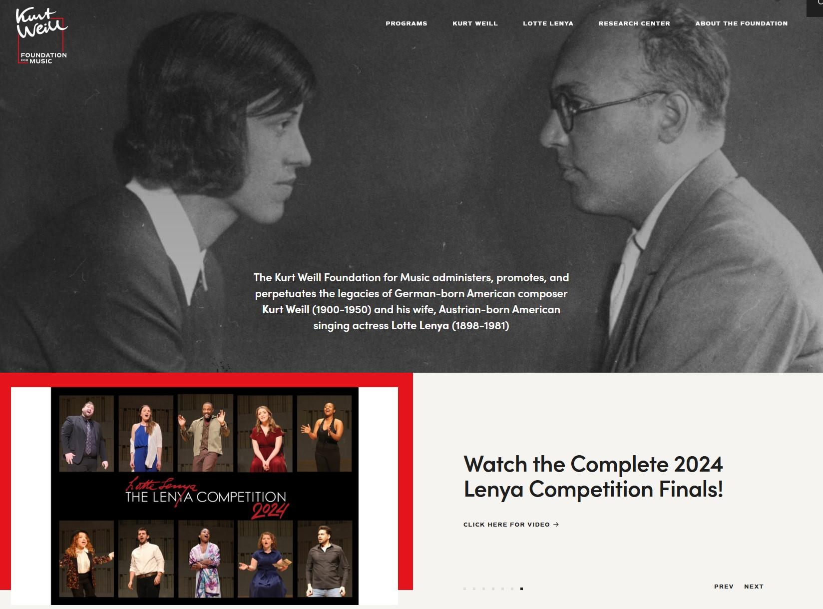 Kurt Weill Foundation Project