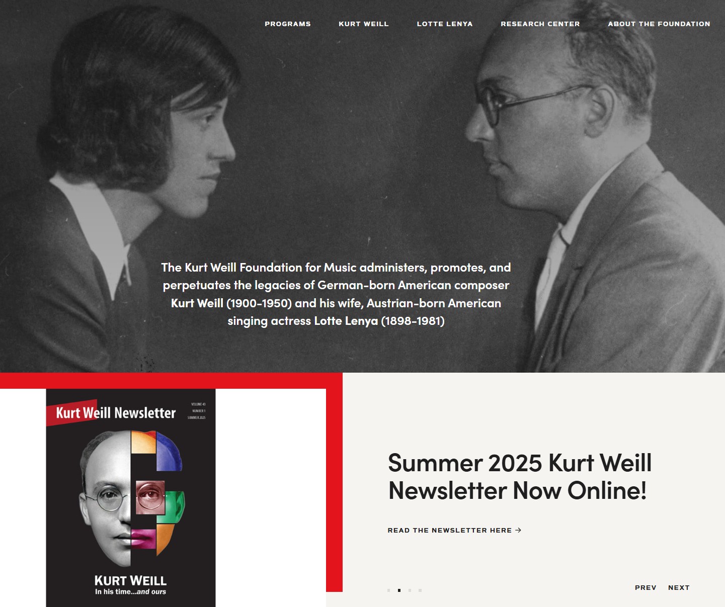 Kurt Weill Foundation Project